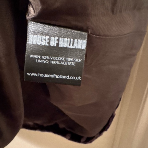 house of holland velvet khaki green polka dot viscose silk blend skirt sz 6 - Picture 5 of 7